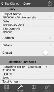 SITECH Trimble Contractor Site Diaries